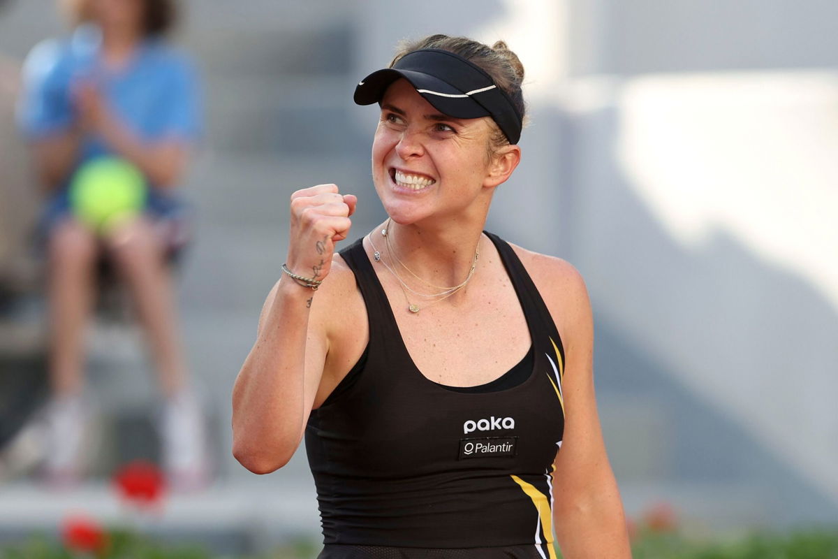 <i>Julian Finney/Getty Images</i><br/>Ukraine's Elina Svitolina celebrates during her French Open victory against Darya Kasatkina.