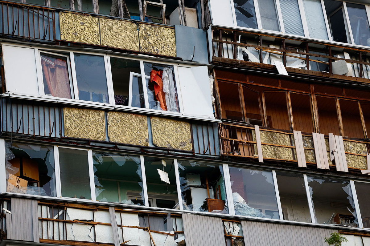 <i>Valentyn Ogirenko/Reuters</i><br/>Pictured here is a view of a residential building damaged in a Russian missile strike