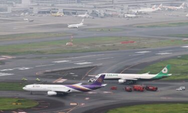 Aircraft belonging to Thai Airways and Eva Air are believed to have collided on the runway at Haneda International Airport in Tokyo on June 10.