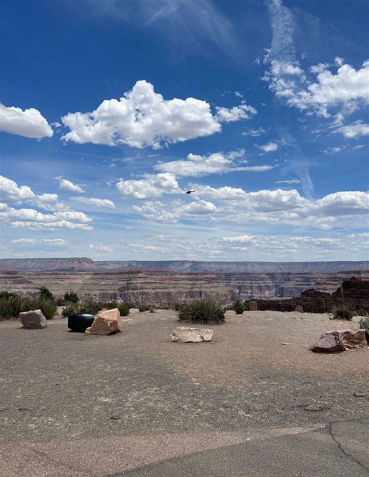 <i>From Mohave County Sheriff's Office Search and Rescue/Facebook</i><br/>Rescuers responded to the Grand Canyon West Skywalk after a 33-year-old fell into the Grand Canyon.