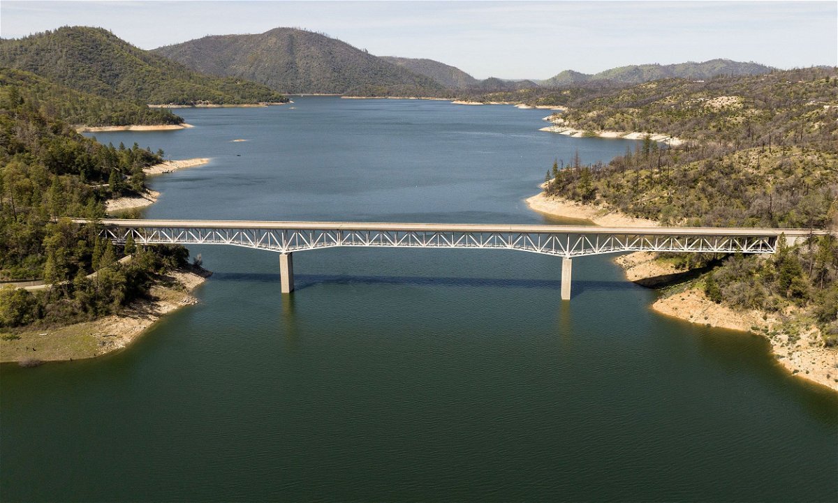 <i>Josh Edelson/AFP/Getty Images</i><br/>The Enterprise Bridge is seen at Lake Oroville in Oroville