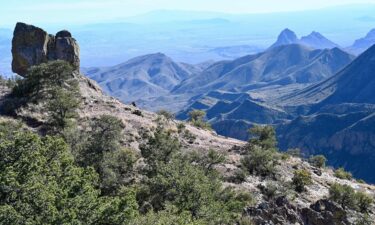 The Chisos Basin of the Big Bend National Park in Texas is seen here on January 25. Two people died on June 23 after hiking in extreme heat at Big Bend National Park.