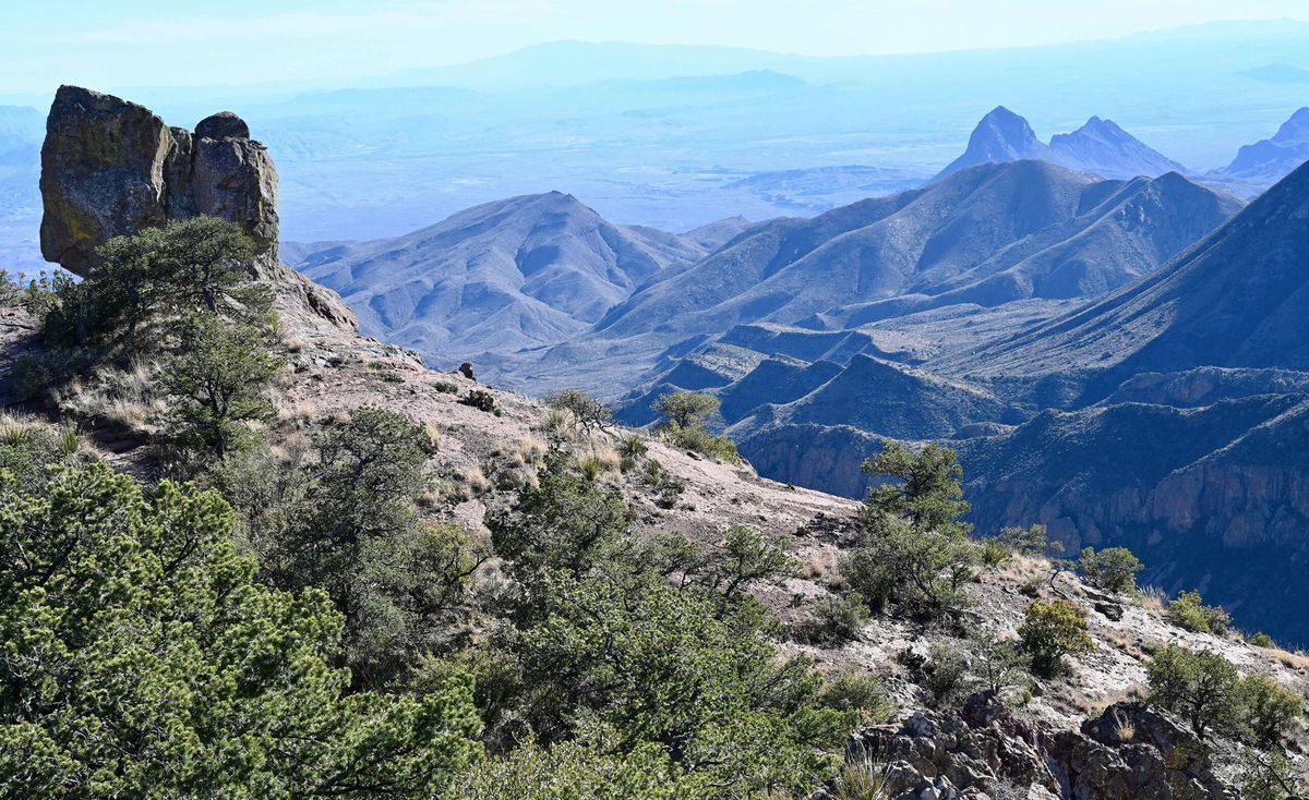 <i>Daniel Smart/AFP/Getty Images</i><br/>The Chisos Basin of the Big Bend National Park in Texas is seen here on January 25. Two people died on June 23 after hiking in extreme heat at Big Bend National Park.