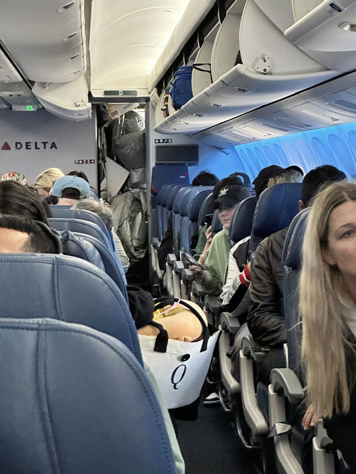 <i>Dan Moreno</i><br/>A slide inside of a Delta Airlines plane accidentally deployed while on the ground at Salt Lake International Airport on Saturday.