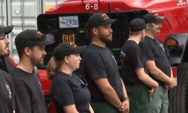 Firefighters with the state's Department of Conservation and Recreation (DCR) were in Carlisle for a send-off Thursday before they headed to Canada to help fight wildfires in Quebec.