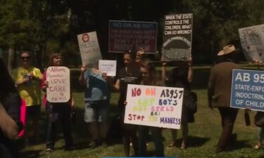 Opponents of California Assembly Bill 957 made their voices heard outside the State Capitol.