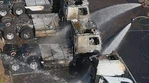 Several battery-powered semi-trucks caught fire Friday morning at the Nikola Motor Co. facility in Phoenix. The company said it suspects foul play.