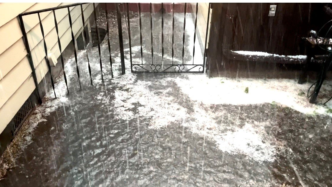 Rains cover up window wells and water pours into basement in Idaho Falls
