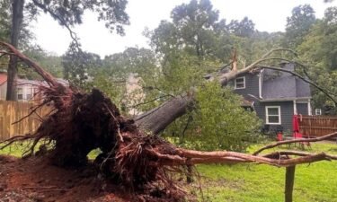 An Atlanta woman was taken to the hospital early Monday morning after a tree fell on her house. “He said he heard a loud bang