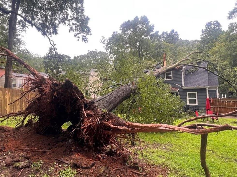 <i>WANF</i><br/>An Atlanta woman was taken to the hospital early Monday morning after a tree fell on her house. “He said he heard a loud bang