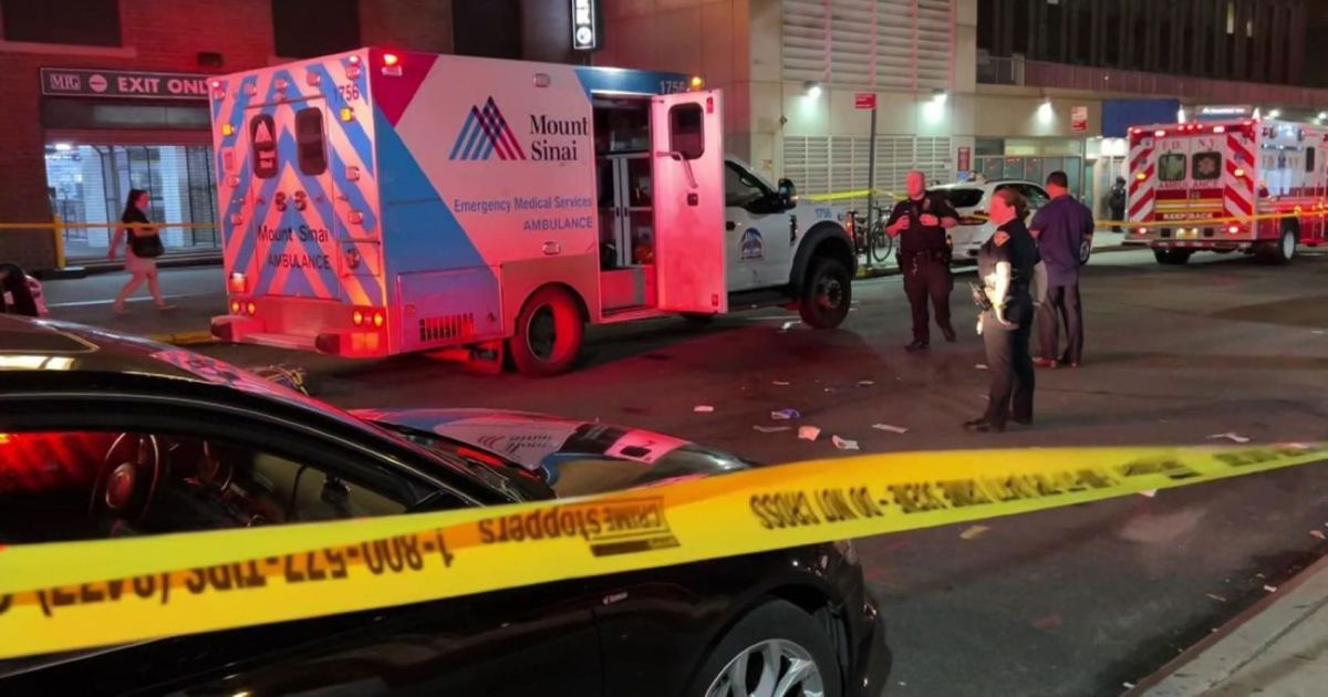 <i></i><br/>Police say an EMT was stabbed multiple times by a patient inside an ambulance outside of Mount Sinai West in Manhattan.