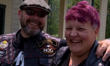 A life-changing battle with cancer and love for Harley-Davidson motorcycles has inspired English couple