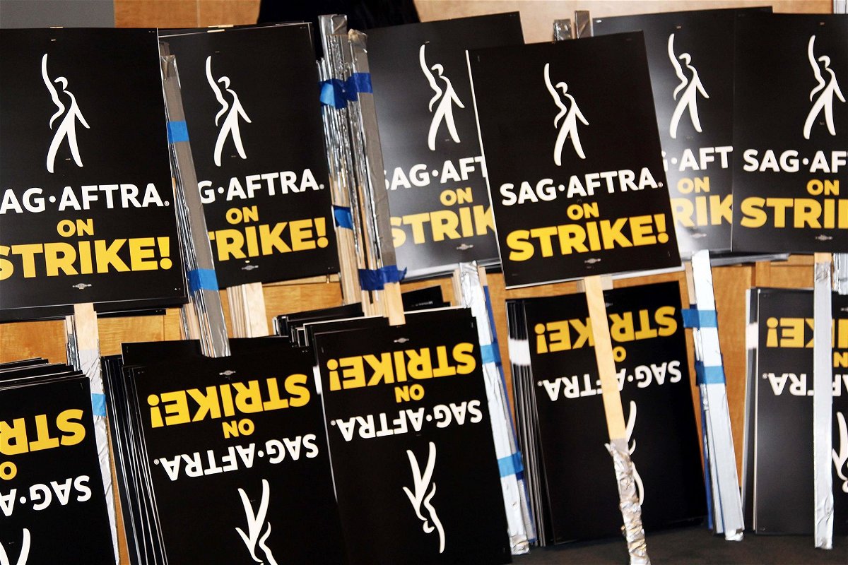 <i>SAG-AFTRA</i><br/>SAG-AFTRA members seen July 7 is poised to go on strike after talks with major studios and streaming services have failed.