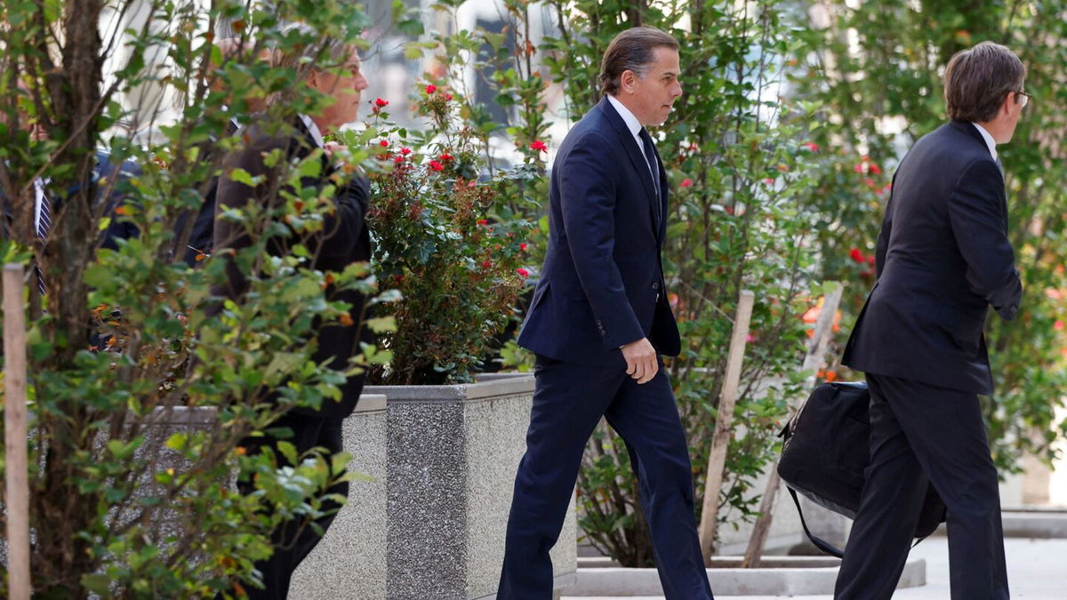 <i>Jonathan Ernst/Reuters</i><br/>Hunter Biden arrives for his court hearing in Wilmington