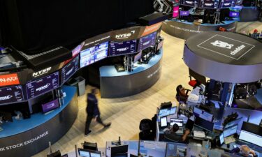 Traders work on the floor of the New York Stock Exchange on July 7.