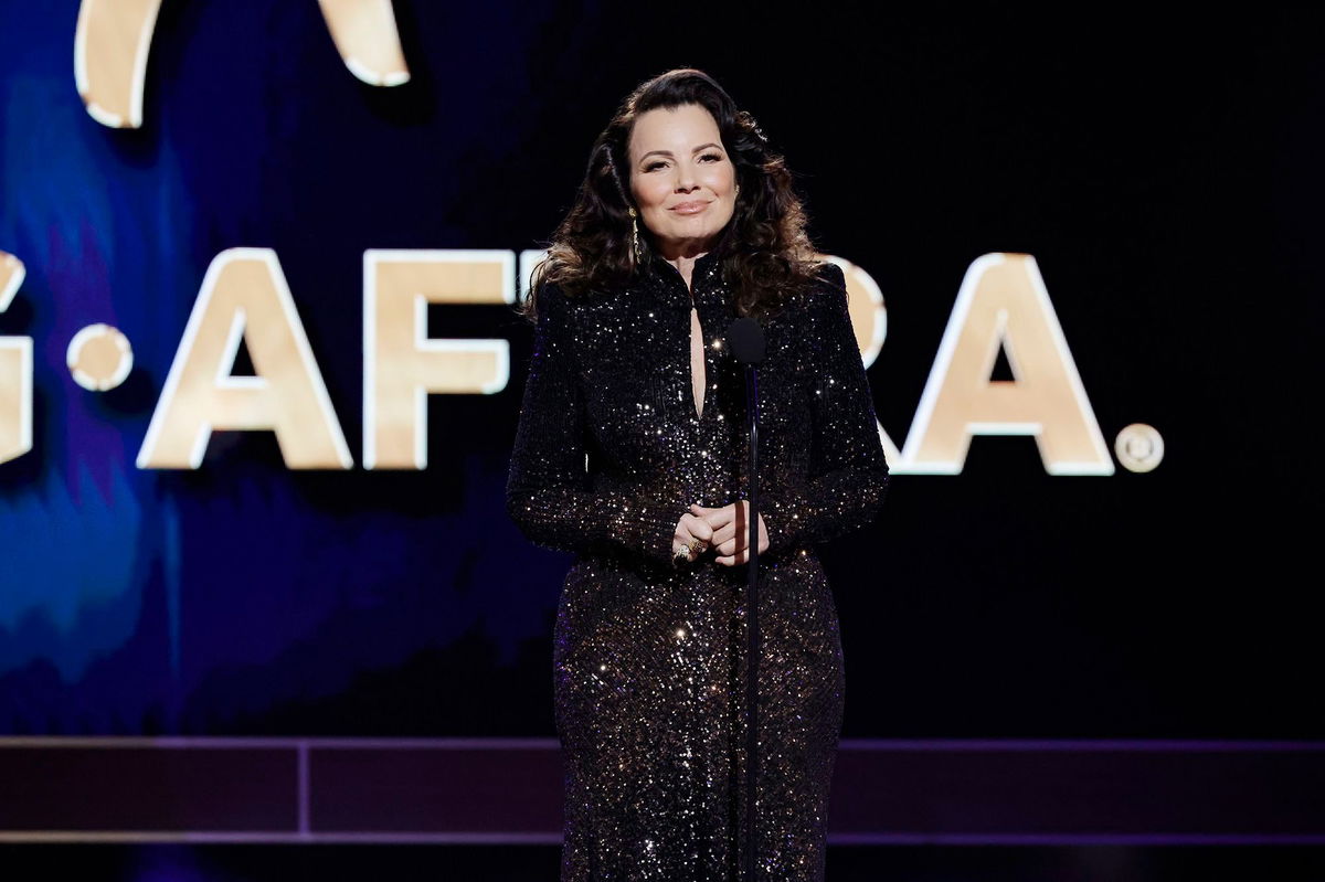 <i>Kevin Winter/Getty Images</i><br/>SAG-AFTRA President Fran Drescher seen on February 26