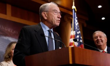 Sen. Chuck Grassley (R-IA) speaks at a news conference on the Supreme Court at the U.S. Capitol Building on July 19 in Washington