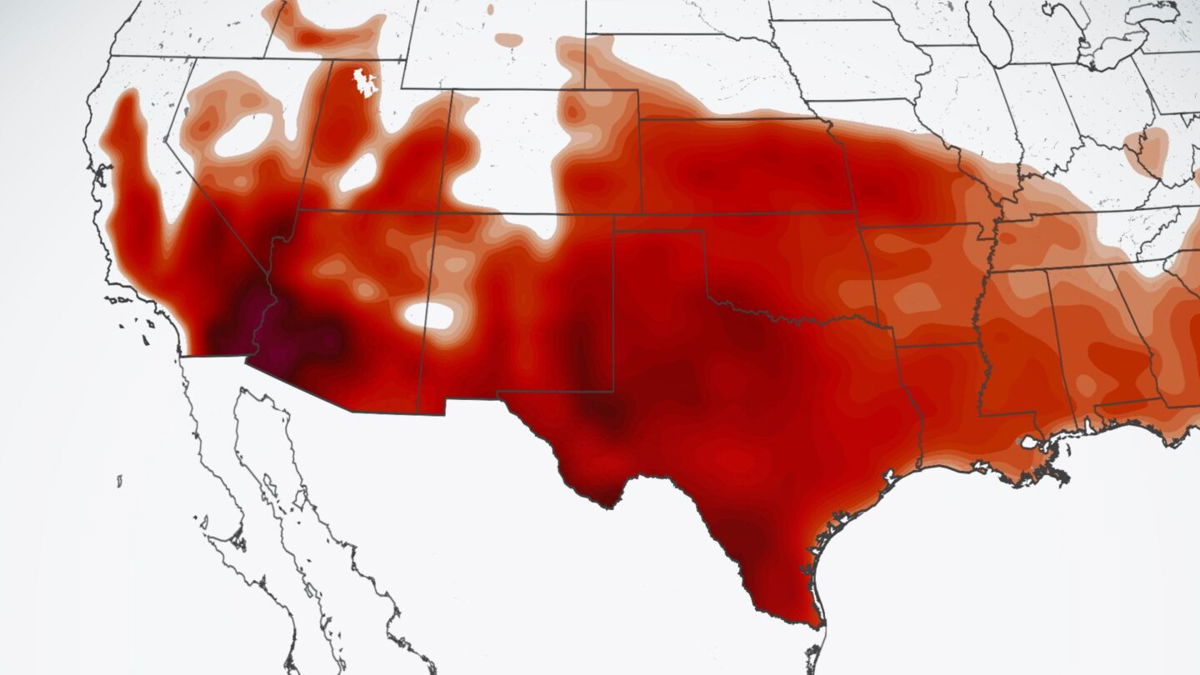 <i></i><br/>Heat advisories include places like Miami in Florida and Houston and San Antonio in Texas