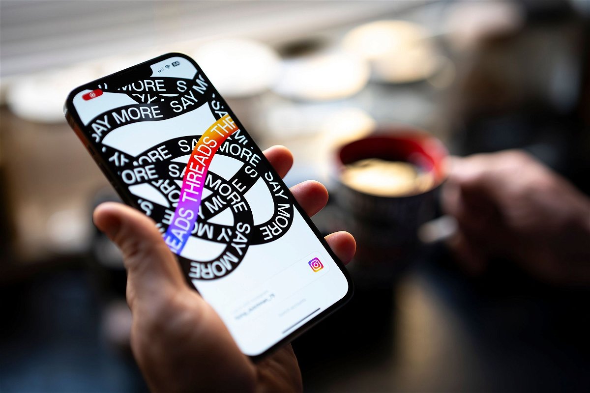 <i>Jaap Arriens/NurPhoto/Shutterstock</i><br/>The Threads application is seen running on a mobile device in this photo illustration on July 8 in Warsaw