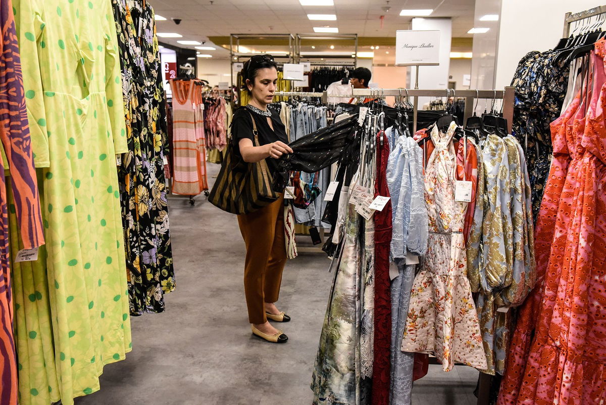 <i>Stephanie Keith/Bloomberg/Getty Images</i><br/>A customer during the grand re-opening of a Century 21 department store in New York