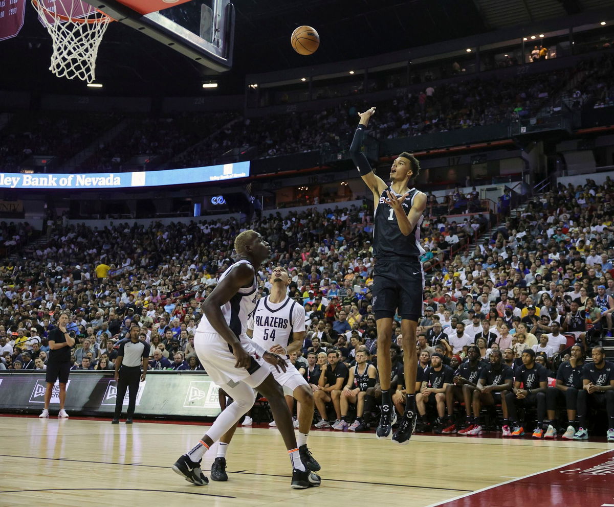 <i>Ethan Miller/Getty Images</i><br/>The seven-foot-four-inch star scored 27 points against the Portland Trail Blazers.