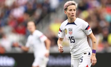 Megan Rapinoe is pictured here during the 2023 SheBelieves Cup match between Japan and United States.