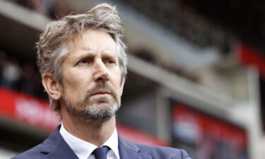 Former Ajax general director Edwin van der Sar during the league match between PSV Eindhoven and Ajax at Phillips Stadium on April 23.