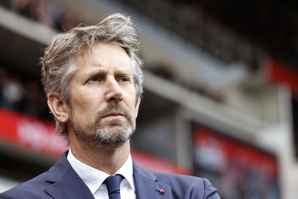 <i>Maurice Van Stone/ANP/Getty Images</i><br/>Former Ajax general director Edwin van der Sar during the league match between PSV Eindhoven and Ajax at Phillips Stadium on April 23.