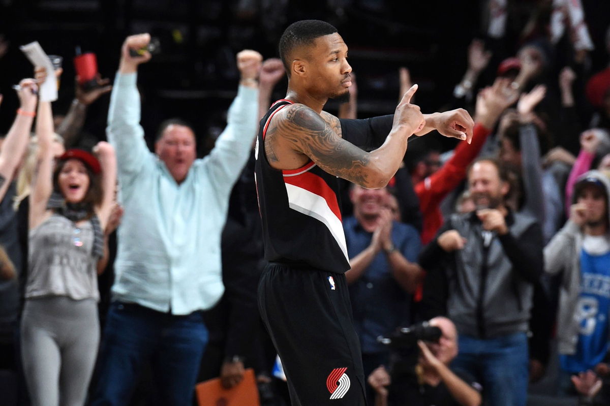 <i>Steve Dykes/AP</i><br/>Lillard has become an icon while playing for the Blazers.