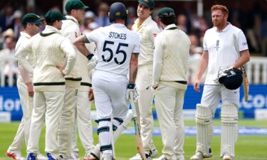 Bairstow (right) was unhappy about the manner of his dismissal.