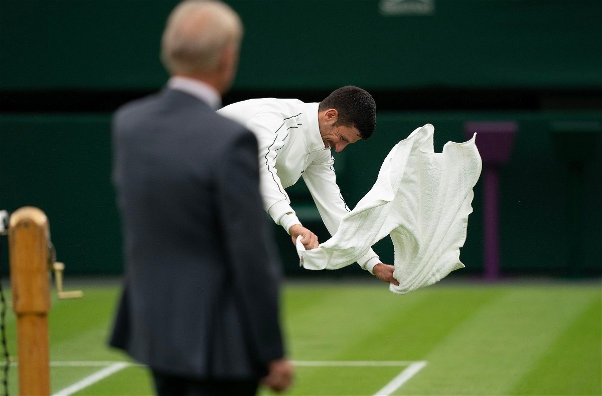 <i>Susan Mullane-USA TODAY Sports/Reuters</i><br/>Djokovic tried to aid a speedy resumption of the match.