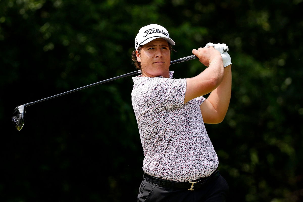 <i>Mike Mulholland/Getty Images/File</i><br/>Aldrich Potgieter in action during the first round of the Compliance Solutions Championship at Jimmie Austin OU Golf Club