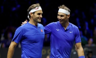 Roger Federer and Rafael Nadal played together in the final match of the Swiss star's career.