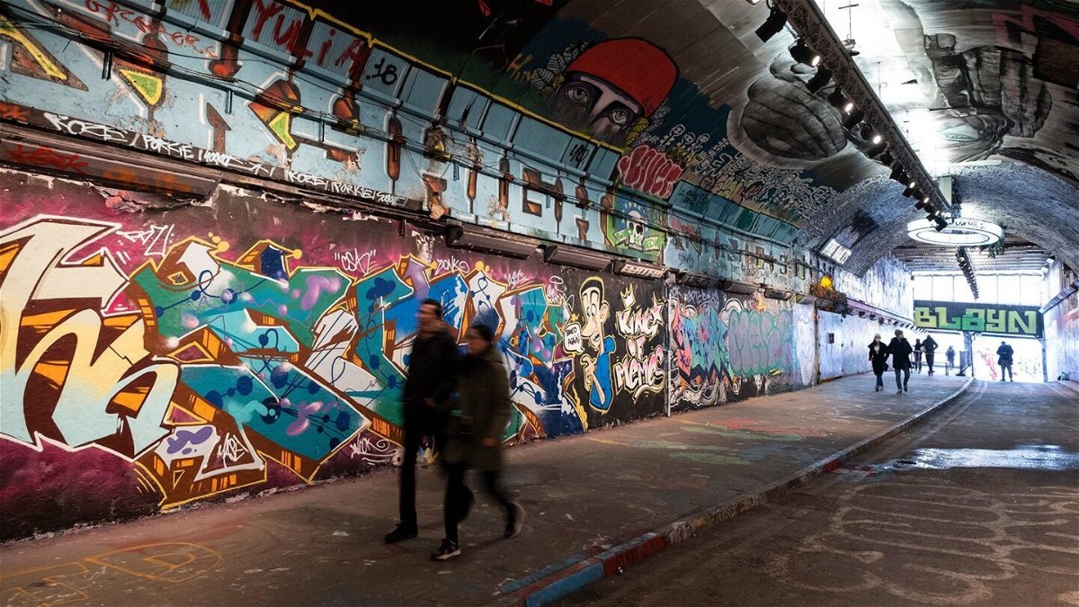 <i>Mike Kemp/In Pictures/Getty Images</i><br/>Leake Street in London hosts London's largest legal graffiti wall.