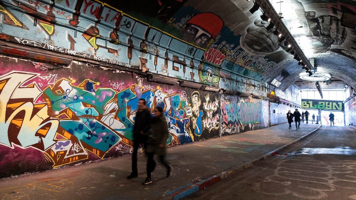 <i>Mike Kemp/In Pictures/Getty Images</i><br/>Leake Street in London hosts London's largest legal graffiti wall.