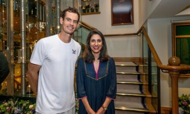 Nazanin Zaghari-Ratcliffe watched Andy Murray's first-round match at Wimbledon.