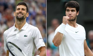 Novak Djokovic (left) and Carlos Alcaraz (right) will compete in Sunday's men's final.