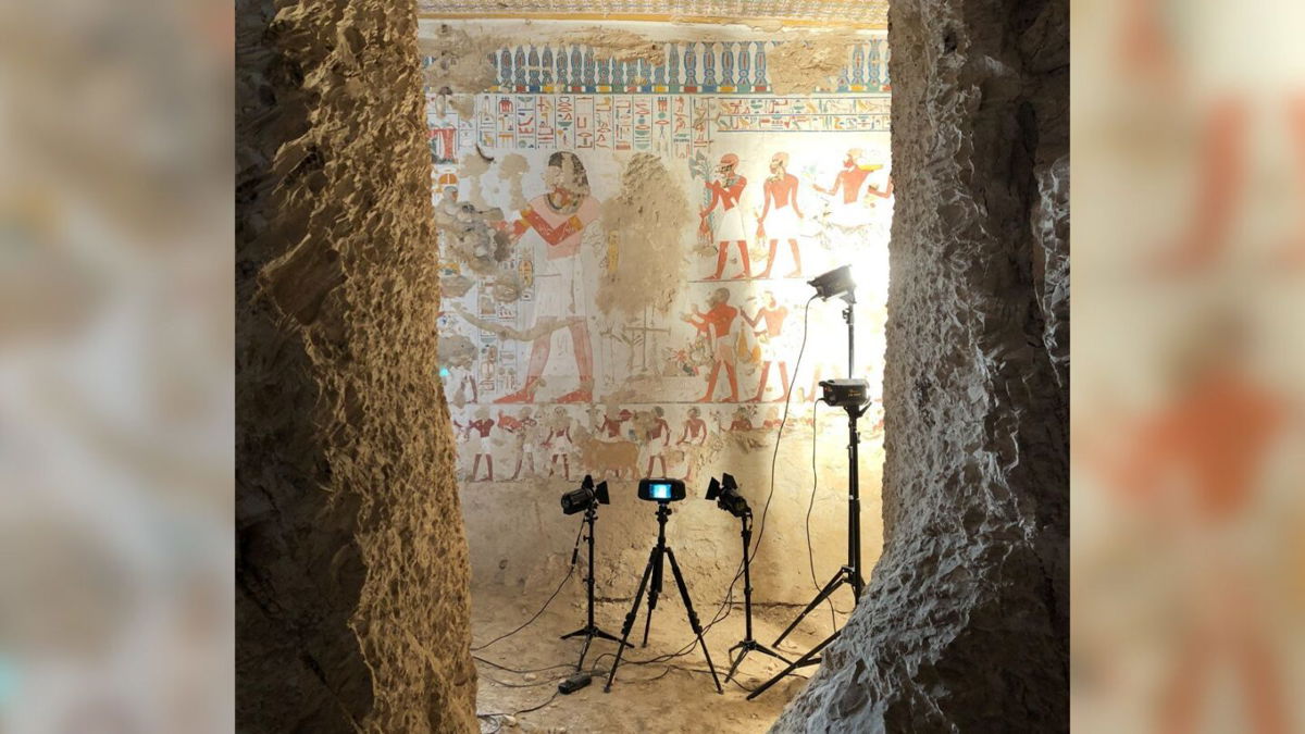 <i>Theban Tombs Project (LAMS MAFTO CNRS - CA Uliège)</i><br/>Researchers have discovered hidden details in ancient Egyptian paintings using chemical imaging.
