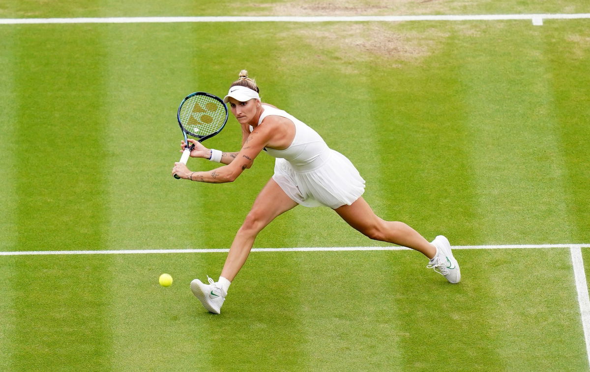 <i>Adam Davy/Press Association/AP</i><br/>Markéta Vondroušová rose to the occasion on Centre Court.