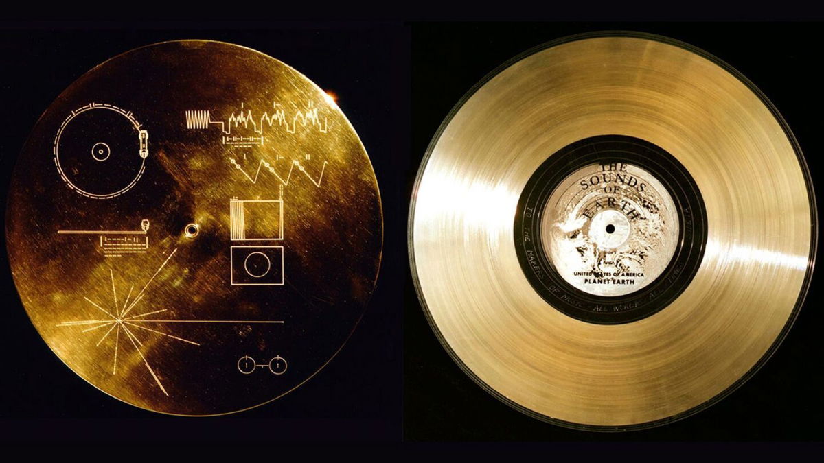 <i>NASA/JPL-Caltech</i><br/>Both Voyager spacecraft carry a copy of the Golden Record. The record's protective cover