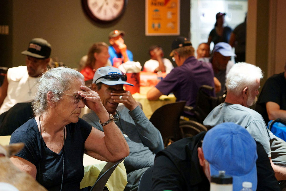 <i>Megan Mendoza/USA Today Network/Reuters</i><br/>K.C. Griffin sits in a crowded room at Justa Center