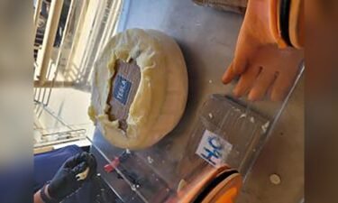 U.S. Customs and Border Protection officers seized wheels of cheese filled with cocaine at the Texas border.