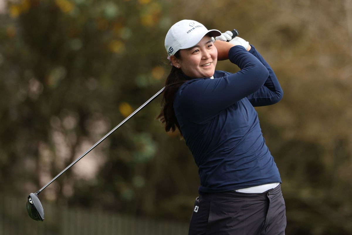 <i>Ezra Shaw/Getty Images</i><br/>Allisen Corpuz reacts to her shot from the 15th tee during the final round of the 78th U.S. Women's Open on July 09