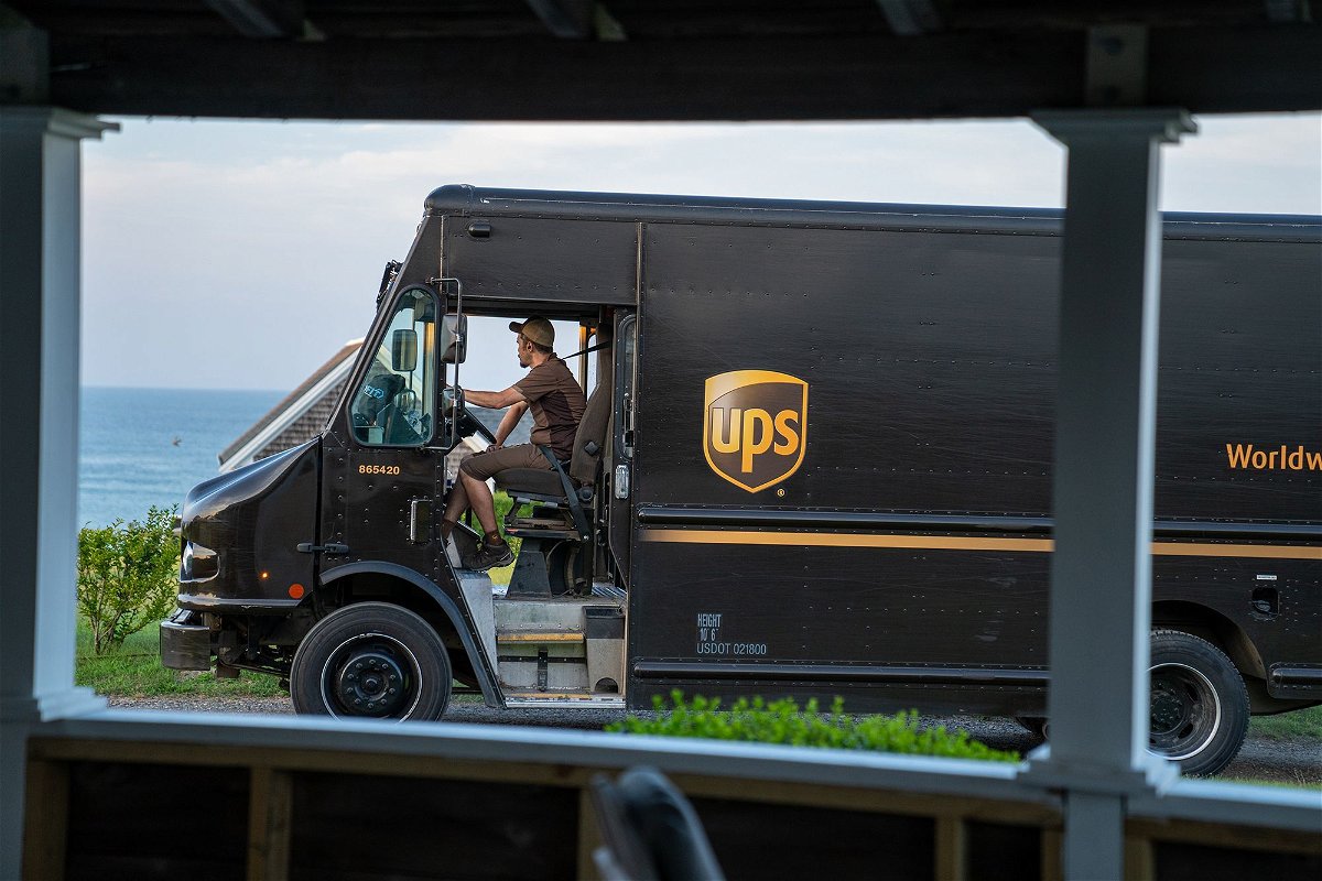 <i>Robert Nickelsberg/Getty Images</i><br/>A United Parcel Service truck in Orleans
