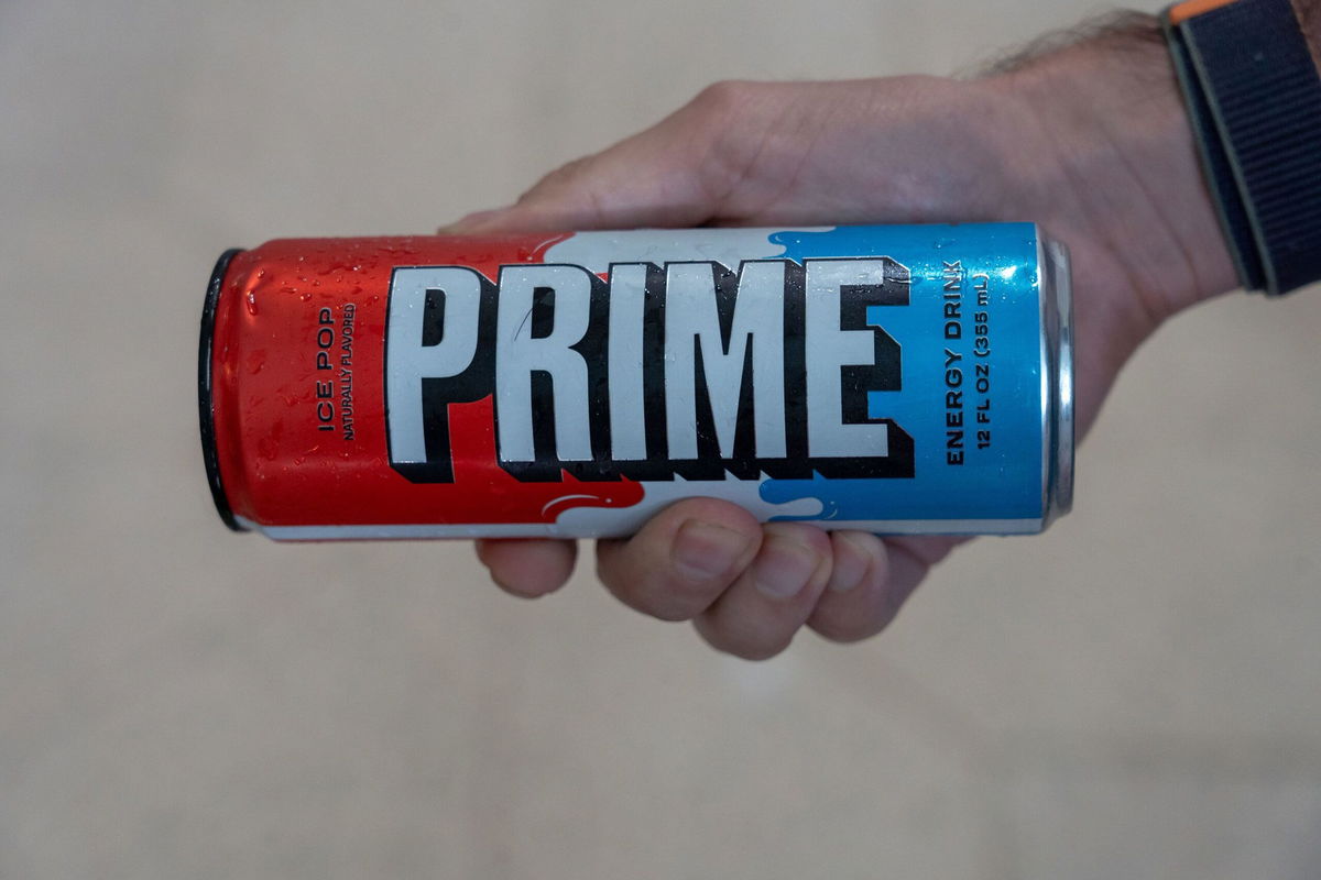 <i>Ron Adar/Shutterstock</i><br/>A can of Prime Energy