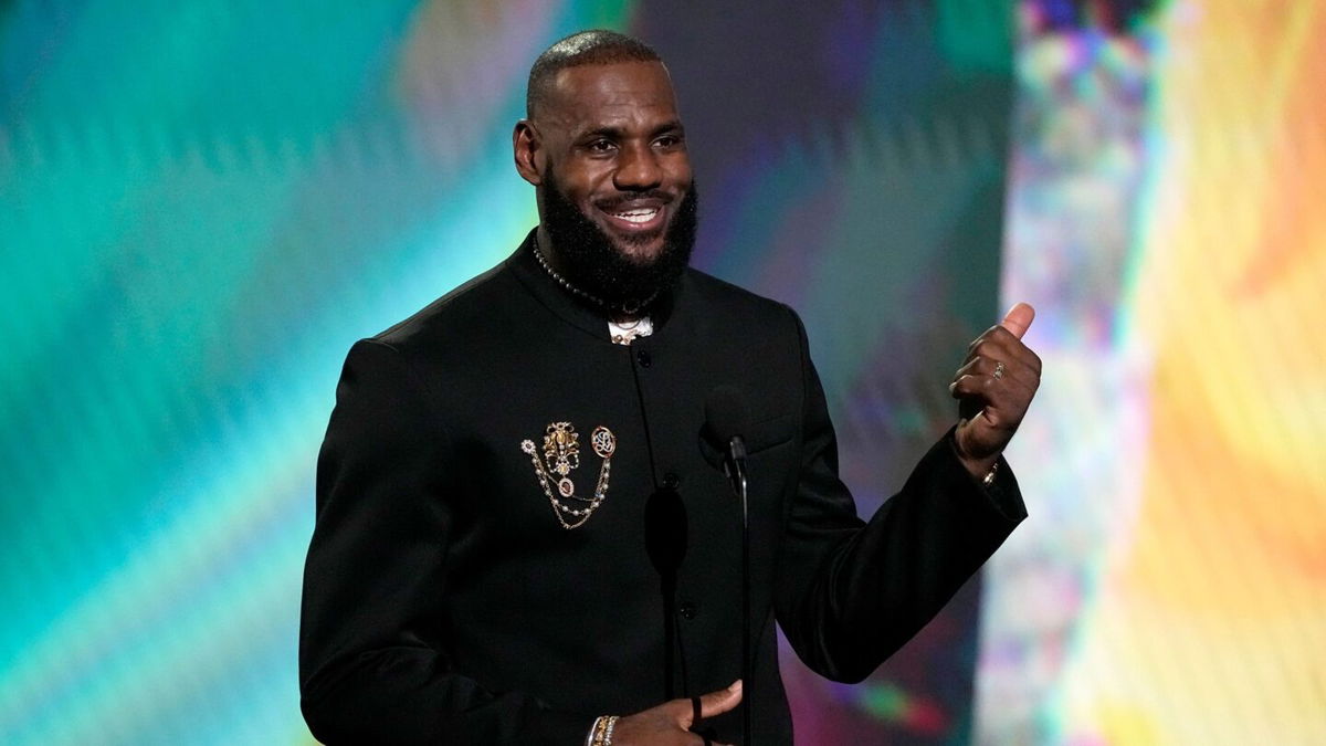 <i>Mark Terrill/Invision/AP</i><br/>LeBron James seen on July 12 in Los Angeles announces he will return this fall for his 21st NBA season.