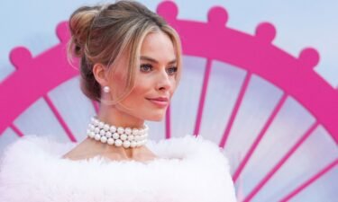 Margot Robbie at the London premiere of "Barbie" on July 12.