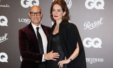 Stanley Tucci and his wife Felicity Blunt are seen here in 2022. Tucci and Blunt married in 2012