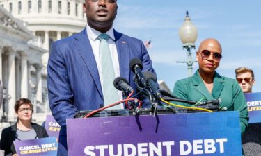 Rep. Mondaire Jones speaks during a news conference on Capitol Hill on September 29