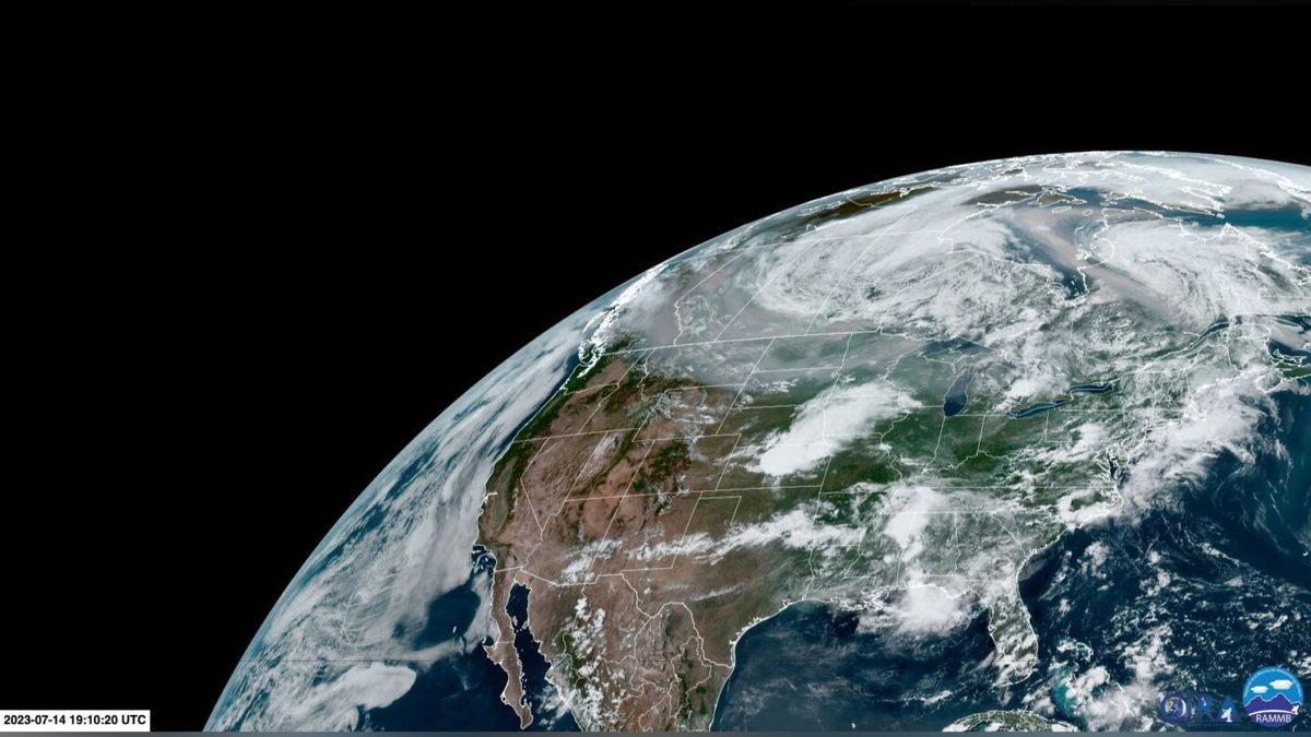 <i>CSU/CIRA & NOAA</i><br/>A satellite image of North America